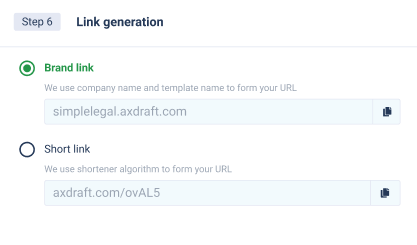 AXDRAFT QuickDocs link generation